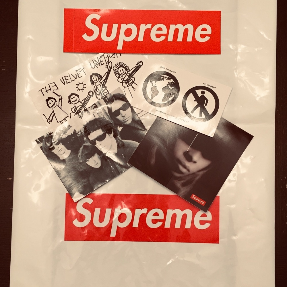 Authentic Supreme Stickers and Bag - Picture 1 of 8